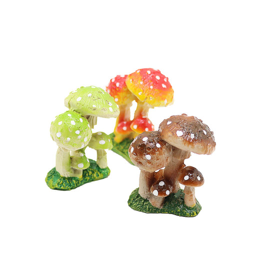 Fairy Garden Kit Fake Mushrooms, Mushroom Sculpture for Terrarium