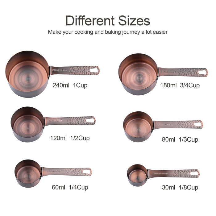 Measuring Cups Set, 18/8 (304) Stainless Steel Measuring Cups Set 9, Metal  8 Mea