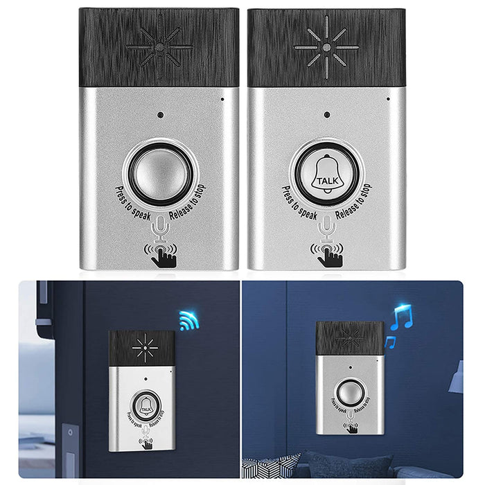 Door, Djustable Speaker Door Bell Alarm, Voice 2-Way Intercom for Home Security Door, Office