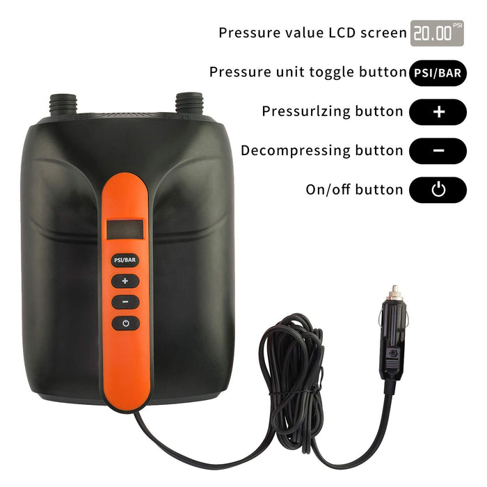 20PSI High Pressure SUP Electric Air Pump,Dual Stage Inflation