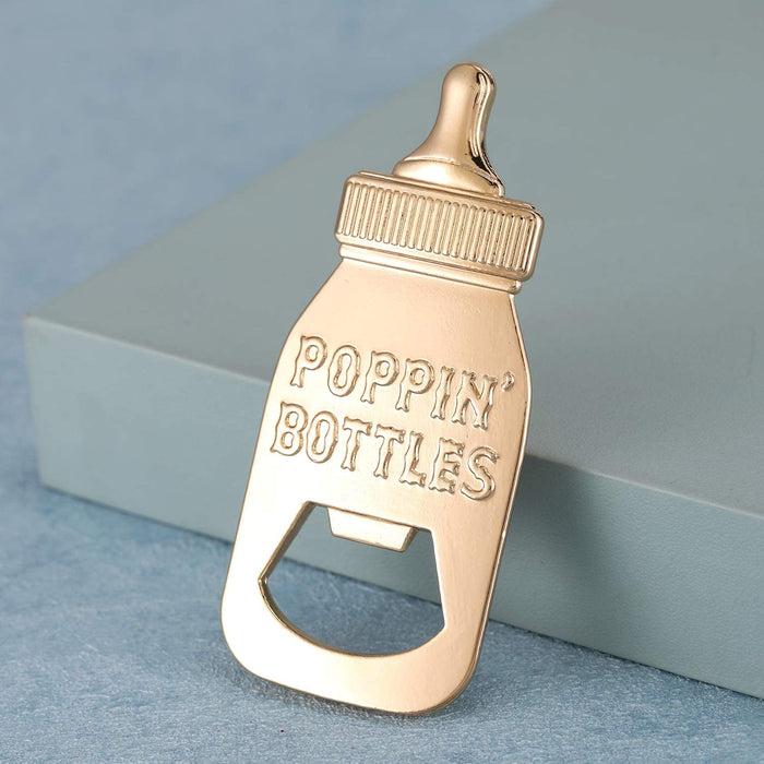 AMERRY 10Pcs Poppin Baby Bottle Shaped Bottle Opener Baby Shower s for Guest Supplies, Wedding Favor Party Favor Party Decoration