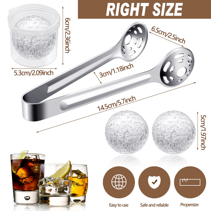 Golf Ball Shaped Stainless Steel Whiskey Stones Chillers