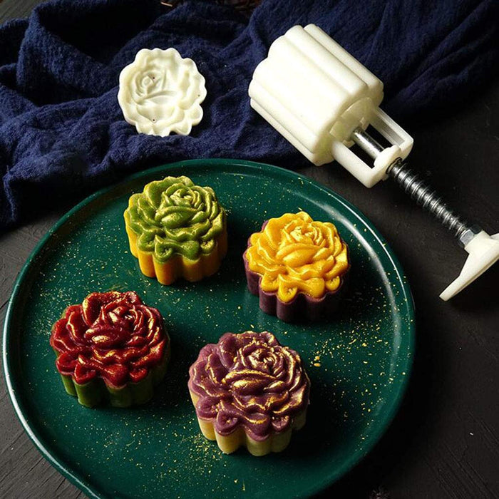 Plastic Mooncake Mold 125/150g 3D Lotus Stamp Cookie Cutter Mould DIY —  CHIMIYA