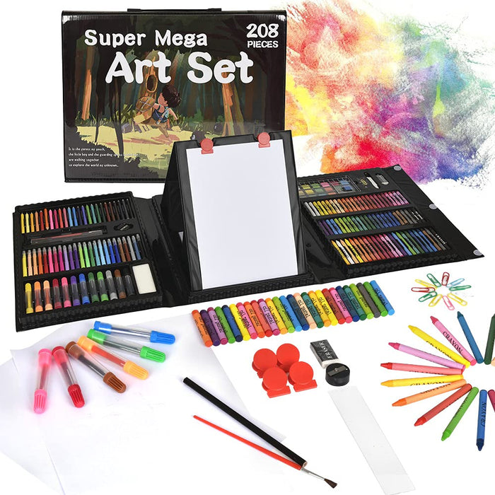 VigorFun Art Kit, Drawing Painting Art Supplies for Kids Girls Boys Teens,  Gifts Art Set Case Includes Oil Pastels, Crayons, Colored Pencils
