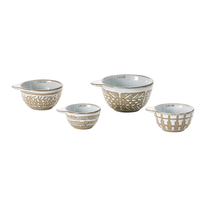 Creative Co-op Stoneware Measuring Cups - Set of 4