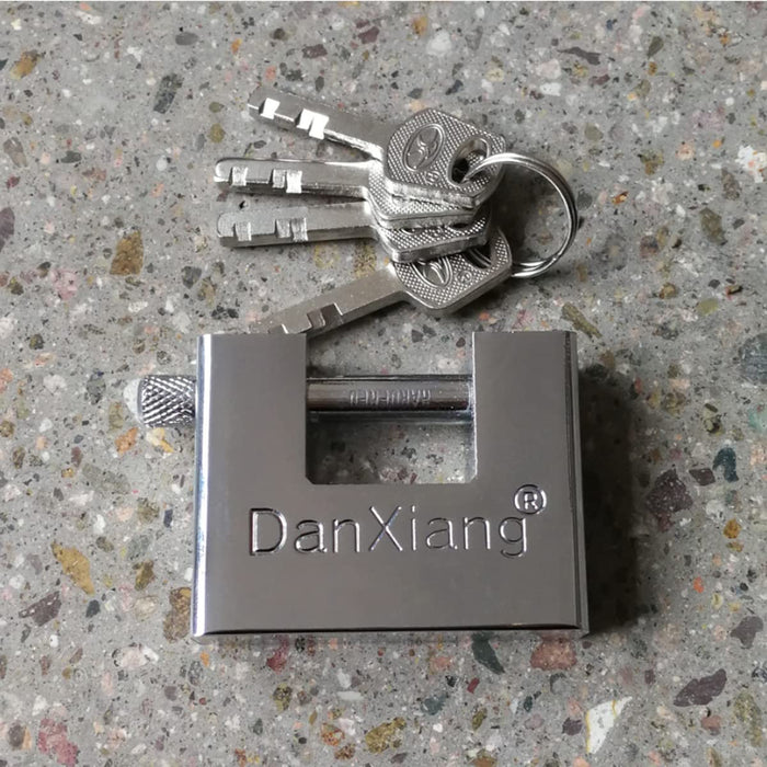D-Shaped High Security Padlock Heavy Duty Lock with 3 Keys for