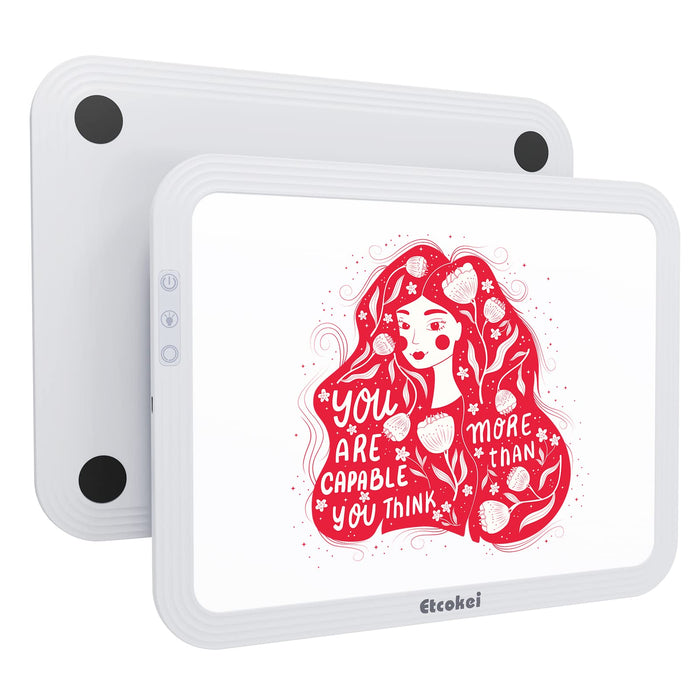  LED Light Pad, Rechargeable LED Light Box Painting Light Board  with USB Charge Cable,3 Level Brightness for Weeding Vinyl,  Sketching,Tracing,Drawing(as Shown)