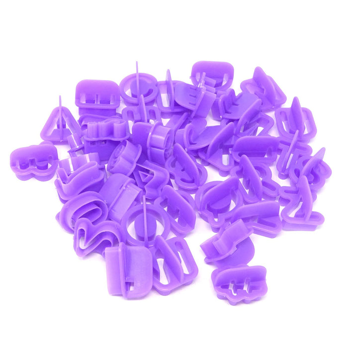 Honbay 40PCS Tiny Purple Alphabet Number Cutter Set Cut Outs Molds Set for Fondant Cake and Biscuit Cookie
