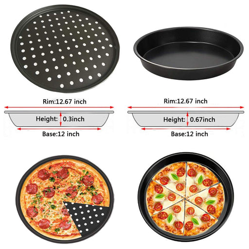 Norjac Pizza Pan with Holes, 18 Inch, 2 Pack, Restaurant-Grade, 100%  Aluminum, Perforated Pizza Pan, Oven-Safe, Rust-Free.
