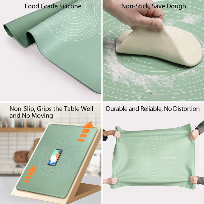 Extra Large Silicone Baking Mat Extra Large Kitchen Silicone Pad  Multifunctional Non Slip Non Stick Silicone Pastry Mats Can Be Rolled up  Large