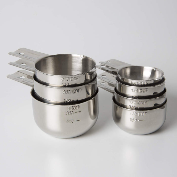 CozyKit Measuring Cups Stainless Steel 7 Piece Stackable Set for Dry or Liquid Ingredients Measurement - Kitchen Gadgets & Utensils Metal Measuring