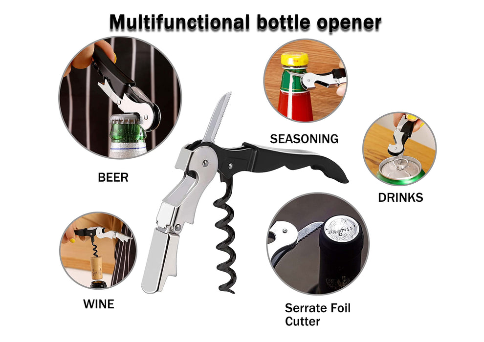 12 Packs Wine Opener,Best Bottle Opener For Beer or Wine, three-in-one Stainless Waiters Corkscrew,The Favored Choice of Sommelie