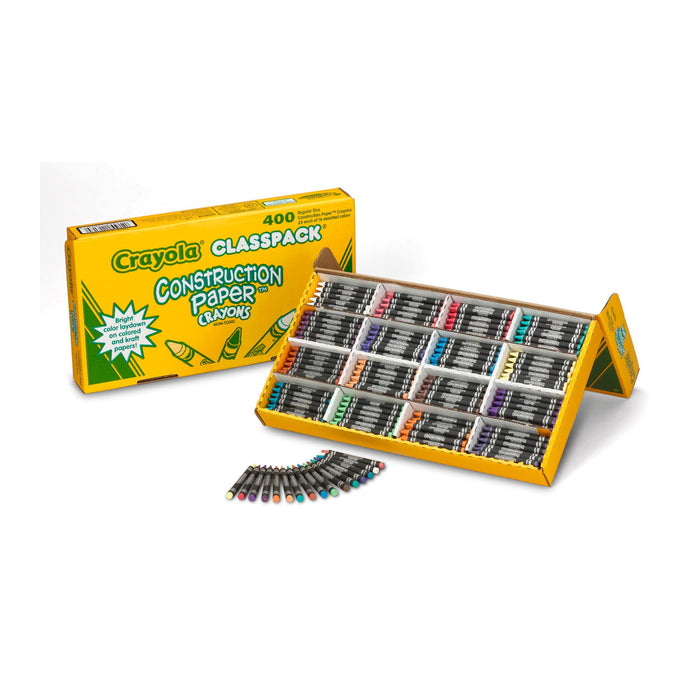 Crayola Construction Paper Crayons Classpack, Bulk Assorted School Sup —  CHIMIYA