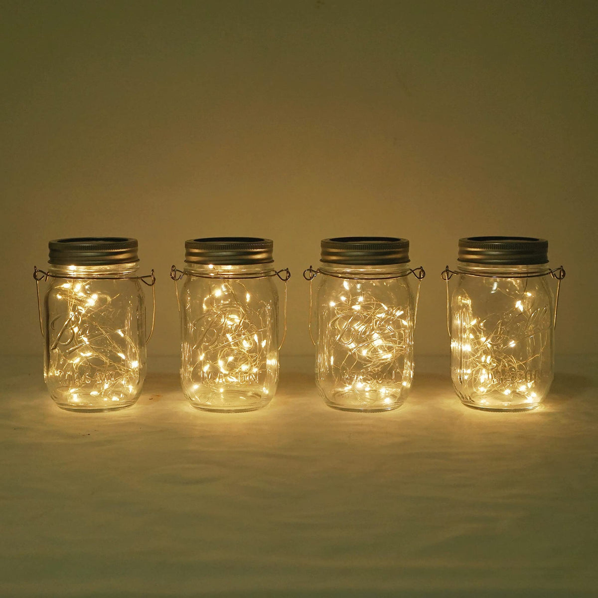 Decorman Solar Mason Jar Lights, 12 Pack 30 LED Fairy Star Firefly String  Lids Lights with 12 Hangers for Patio Yard Garden Party Wedding Christmas  Decoration(Jars Not Included) (12 Pack, Colorful) 