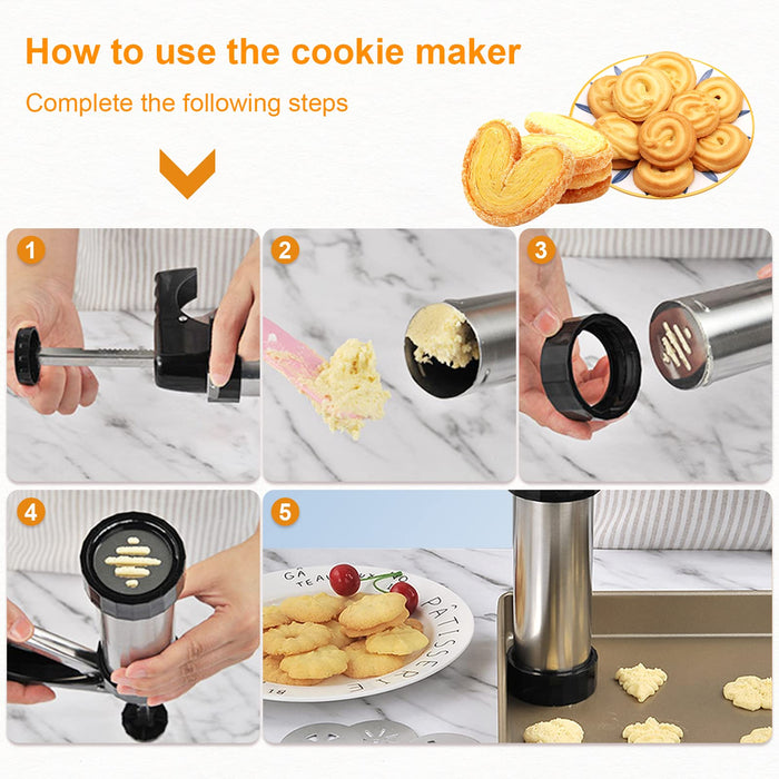 How to use biscuit maker / cookie press 