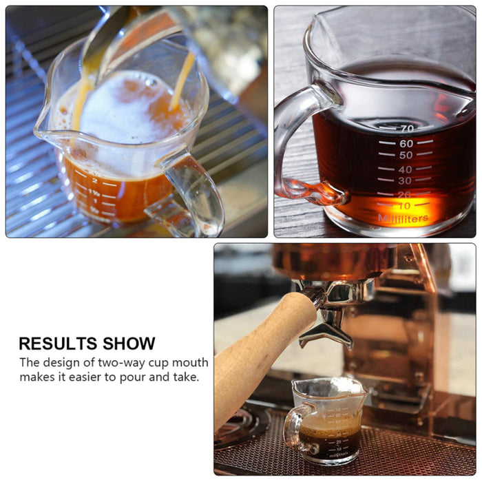 70ml Mini Glass Measuring Cup with handle 2 oz Shot Glass Espresso