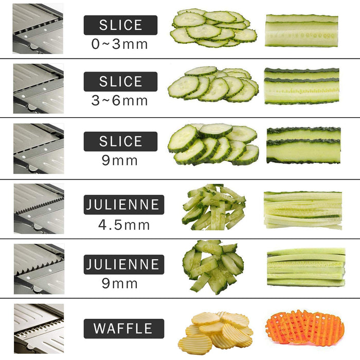 Mandoline Slicer for Food and Vegetables -VEKAYA Adjustable Kitchen Vegetable Slicer For Potatoes and Onion| French Fry Slicer