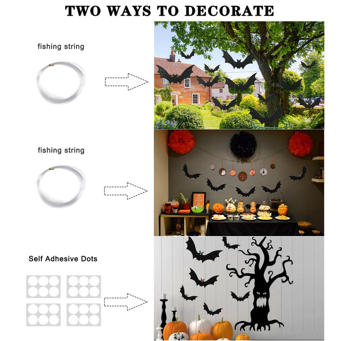 24 Pcs Large Hanging Bats Halloween Decorations Outdoor,Premiun Plasti —  CHIMIYA