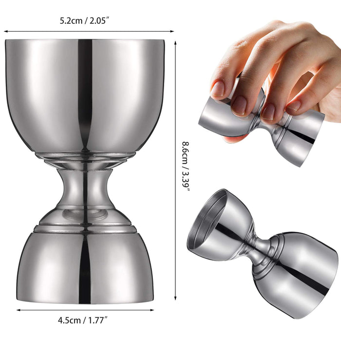 Outset Double Wall Cocktail Measuring Jigger 2 in 1, 1 oz and 2 oz, St —  CHIMIYA