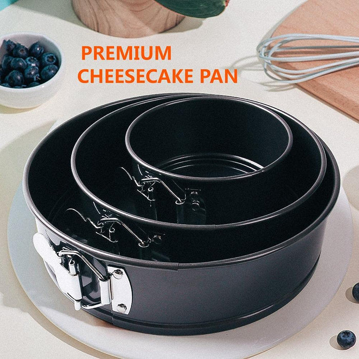 Springform Pan Set, Nonstick 3pcs (7 9 11 Inch) Springform Pans Cheesecake  Pan Removable Bottom, Leakproof Round Spring Form Pans Cake Pans Sets for