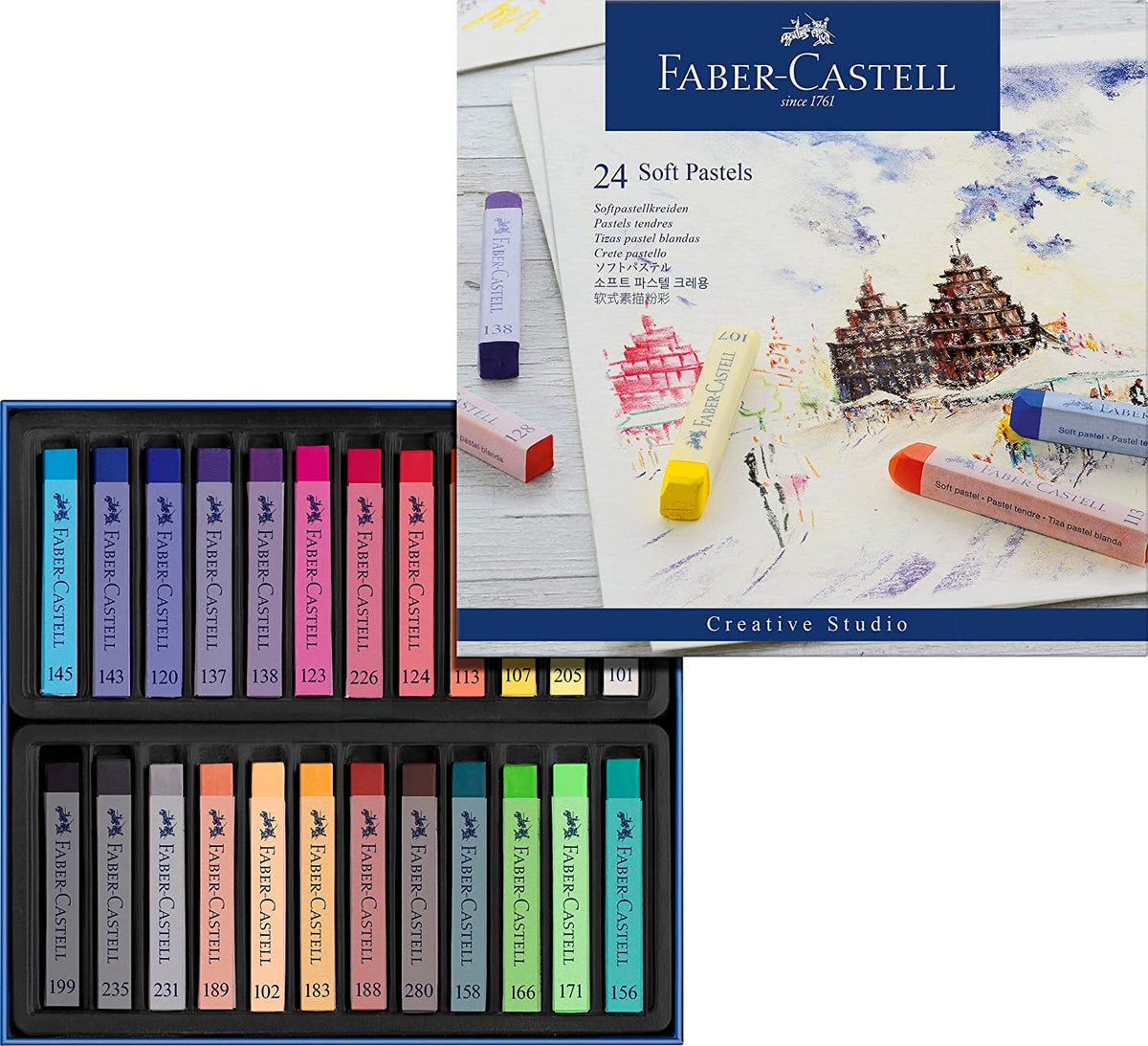 Faber-Castel Pitt Pastell Coloured Pencils in Metal Case 36 Count (Pack of  1) Assorted