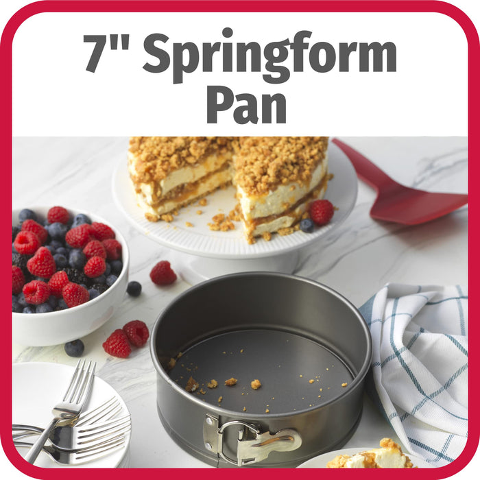 Good Cook Premium Leak-Proof 3 Piece Springform Pan Set Nonstick Bakeware,  3 Pack, Gray