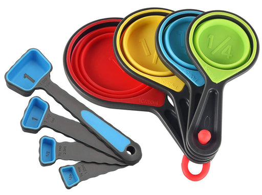 IFFMYJB Collapsible Measuring Cups and Spoons Set 8 Pcs, Collapsible M —  CHIMIYA