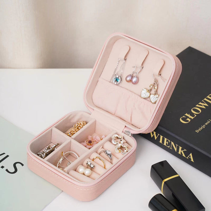 Portable Mini Jewelry Storage Box Travel Organizer Jewelry Case