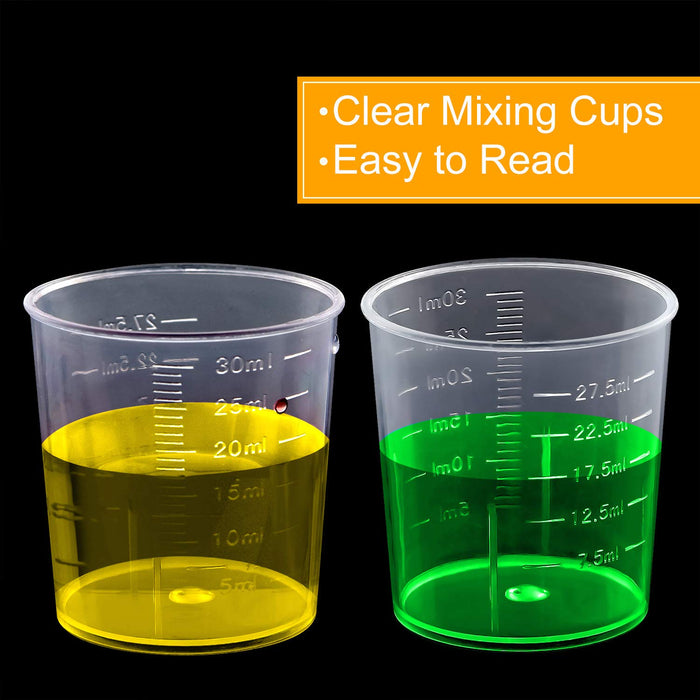 10 Pcs Epoxy Mixing Cups 3.4oz/100ml Plastic Beaker Cups for Resin