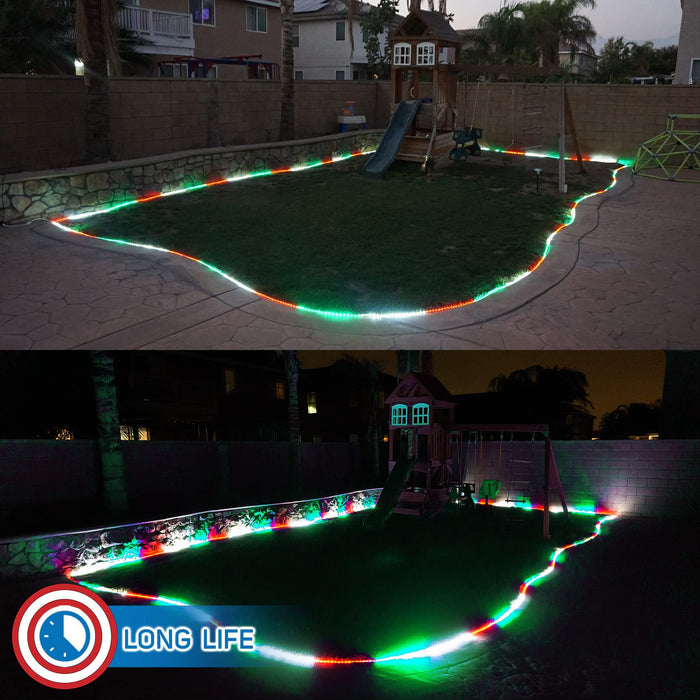 Russell Decor 50ft/540 LED Patriotic Rope Lights for California