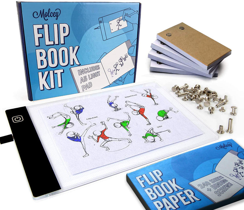 Flip Book Kit - LED Lightbox for Drawing and Tracing & 240 Sheets Anim —  CHIMIYA