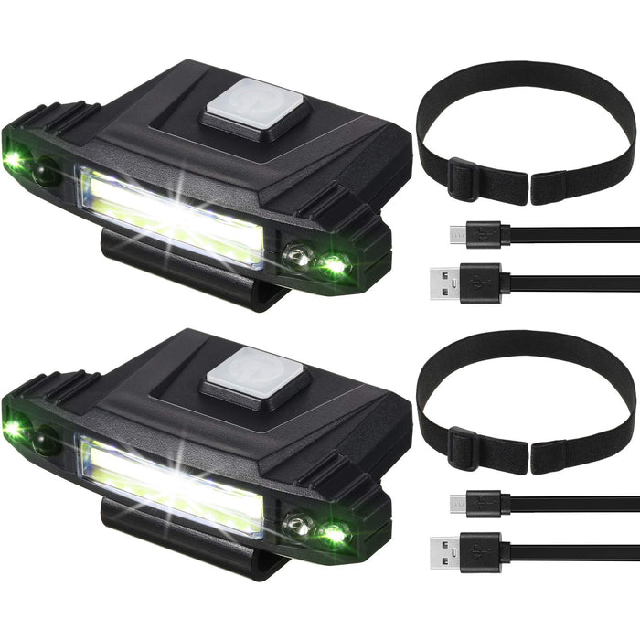 2 Pieces Ultra Bright Mini LED Clip on Cap Light USB Rechargeable Moti —  CHIMIYA