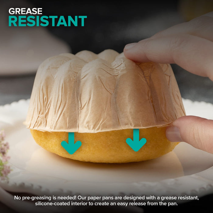 Round Paper Baking Pan Nonstick Bakeware, Disposable Baking Mold 12ct, —  CHIMIYA