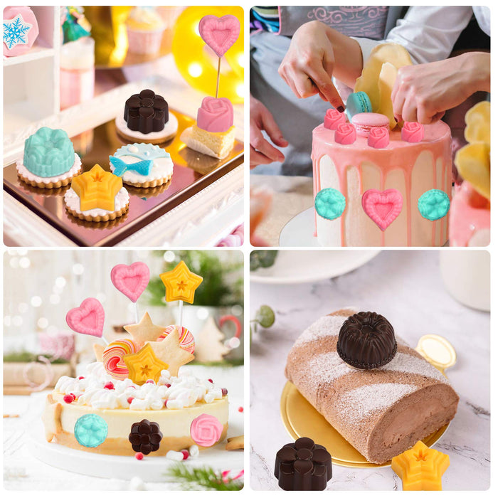 Silicone Chocolate Molds Flowers Shape Cake Candy Mould Jelly Ice