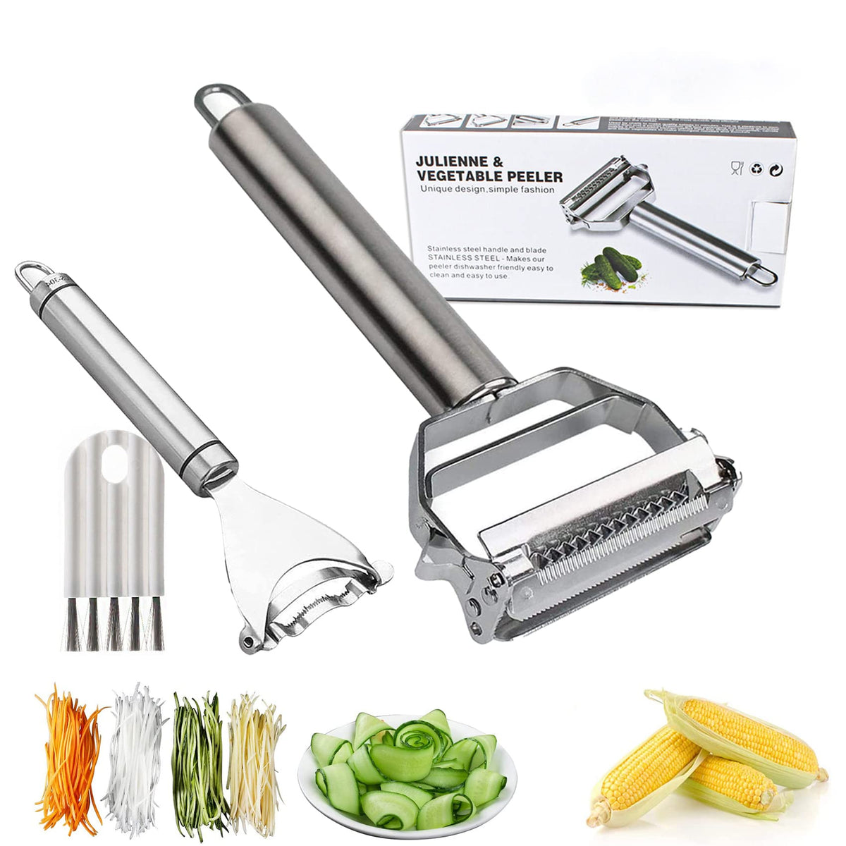 Triangle 120907 7 Y Vegetable Peeler with Julienne Stainless Steel Blade