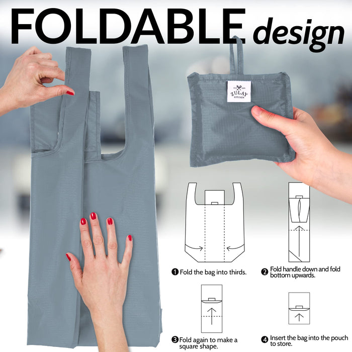 Uniques Kithen 5 Pak 50 Pound Reusable Groery Bags Reusable Bags With Handles Washable Reusable Shopping Bags Foldable