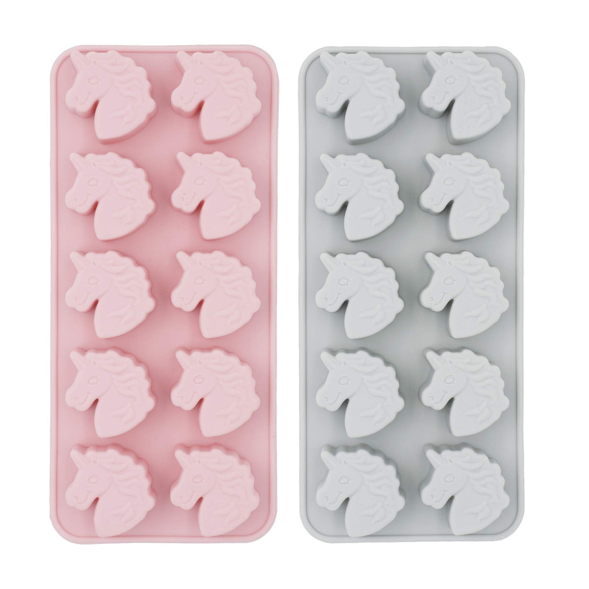 2-Pack Heart Silicone Molds - MoldFun Heart Craft Mold for Chocolate Soap Bath Bomb Lotion Bar Crayon Candy Gummy Cookie Muffin Cake Cupcake Baking