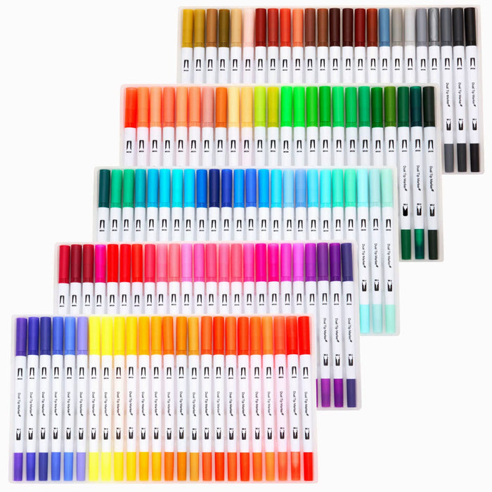 Jopashop 120 Dual Tip Markers for Coloring - Journaling and Drawing Su —  CHIMIYA