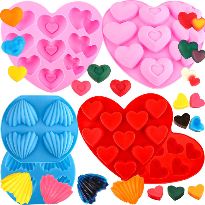 9 Holes Silicone Heart Chocolate Candy Mold Love Heart Shape Pudding Cake  Baking Mould Candle Fondant