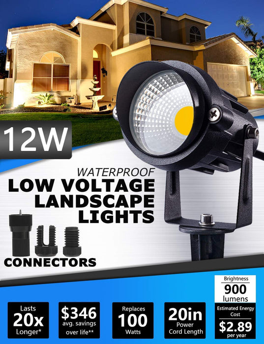 SUNVIE 10 Pack 12W Low Voltage Landscape Lights LED Landscape Lighting —  CHIMIYA