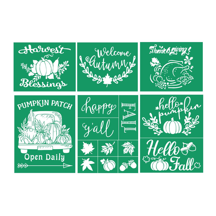 Happy Harvest Fall Adhesive Back Stencils