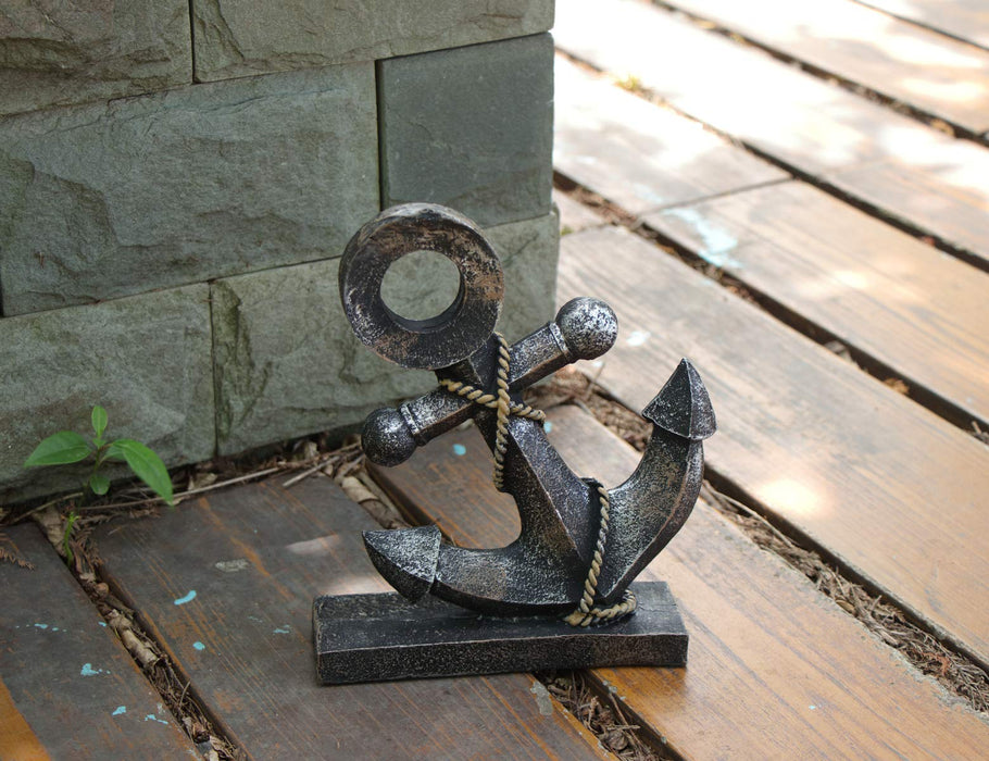 Resin Anchor Figurine 8.5 H, Nautical DEcor, Anchor Model Statue Orna —  CHIMIYA