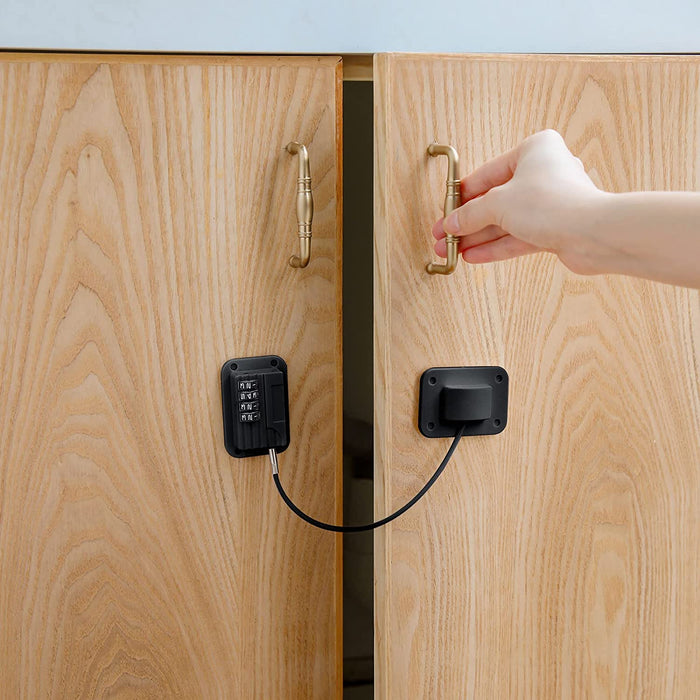 4 Packs Refrigerator Lock Cabinet Locks Closet Door Lock Fridge Passwo —  CHIMIYA
