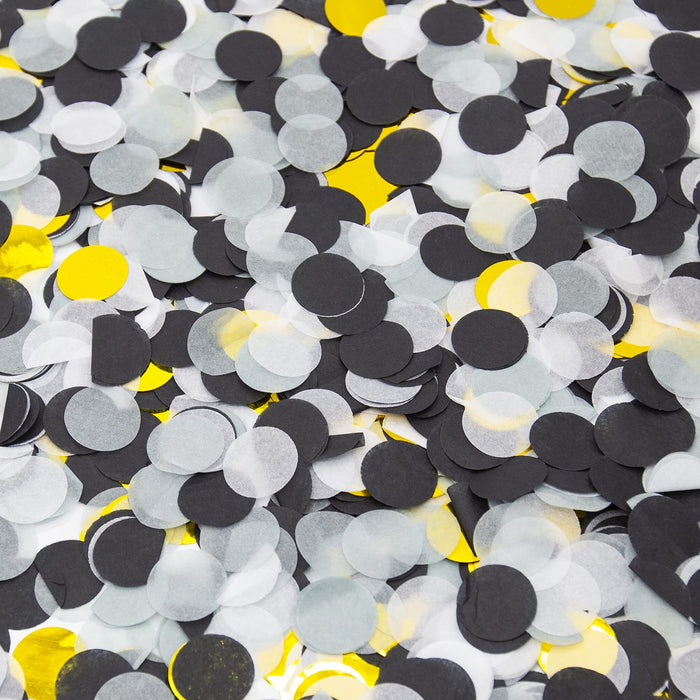 5000 pieces tissue paper confetti 1 inch black gray gold table confett —  CHIMIYA