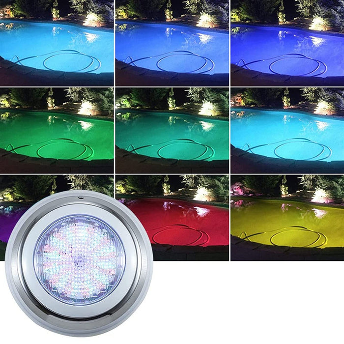 IP68 Waterproof Stainless Steel Material Fountain Lights - 12V Submersible LED Pool Lights, Recessed Landscape Spotlight, for Outdoor, Garden, Pool (Color : Warm White Light, Size : 25w(12V))