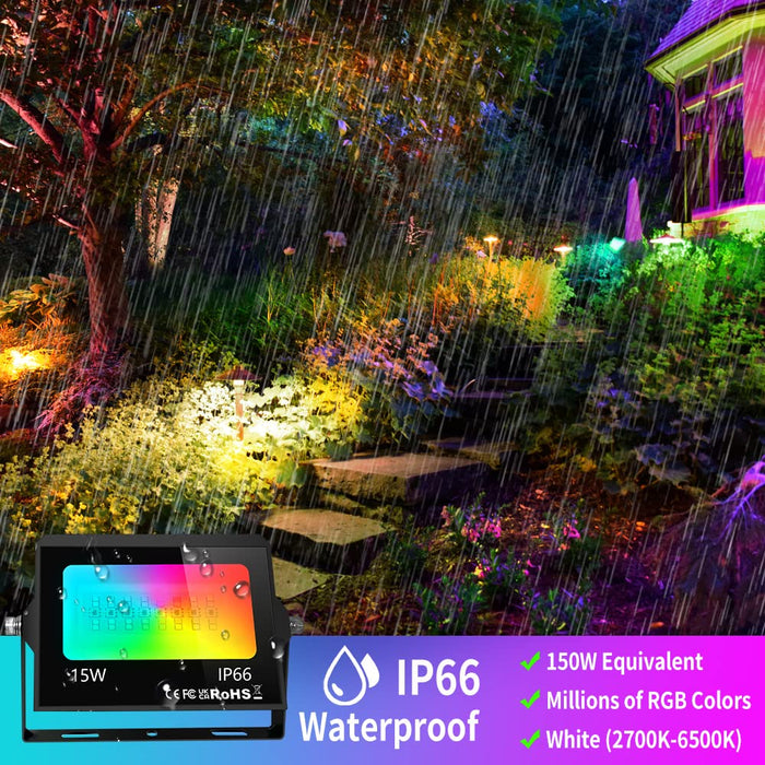 LED Landscape Lighting Bluetooth App Control RGB Color Changing