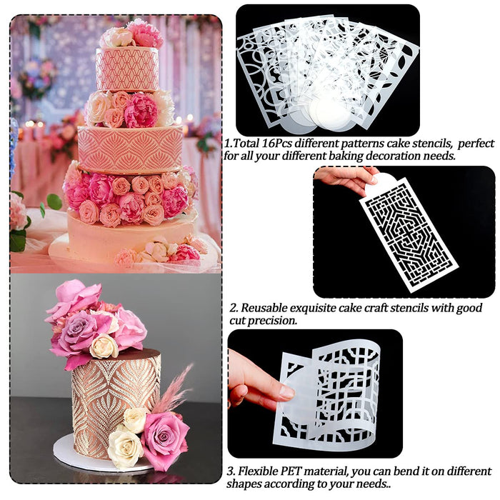 Cake Stencils  Cake stencil, Geometric cake design, Cake templates