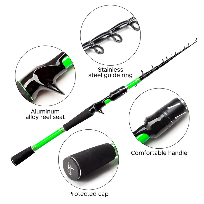 Buy Alomejor Telescopic Fishing Rod Combos Travel Fishing Rod