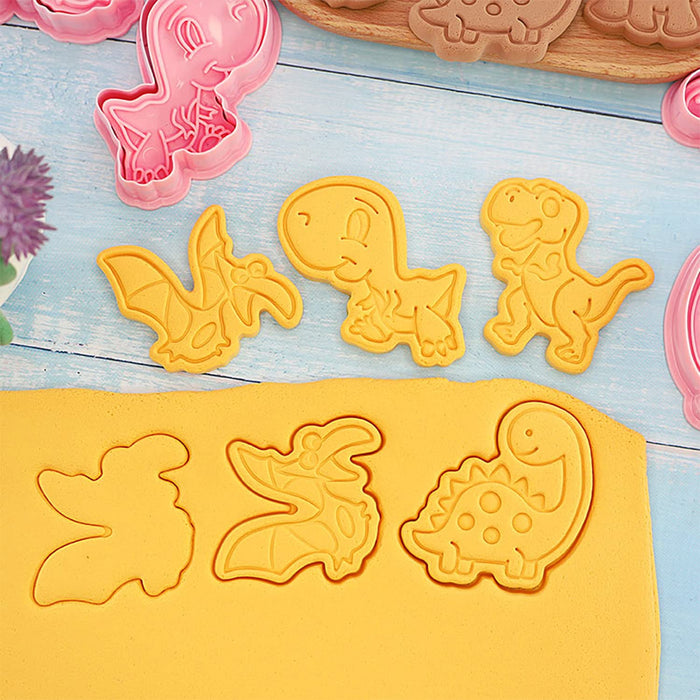 Leesgel Dinosaur Cookie Cutters for Kids Party Decorations, Dinosaur Birthday Party Supplies Favors Decor, Plastic Dino Cookie