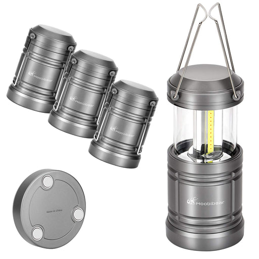 Leopcito 4 Pack Camping Lanterns Battery Powered, COB LED